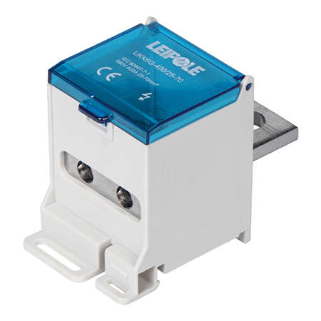 Распределительный блок на DIN-рейку Leipole UKK6G-400/25-70/2x25 один вход/два выхода