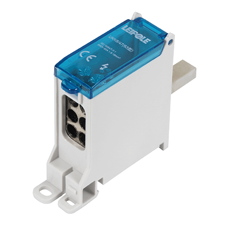 Визуальный вид Распределительный блок на DIN-рейку Leipole UKK6/47/6x10 один вход/шесть выходов - дополнительное фото