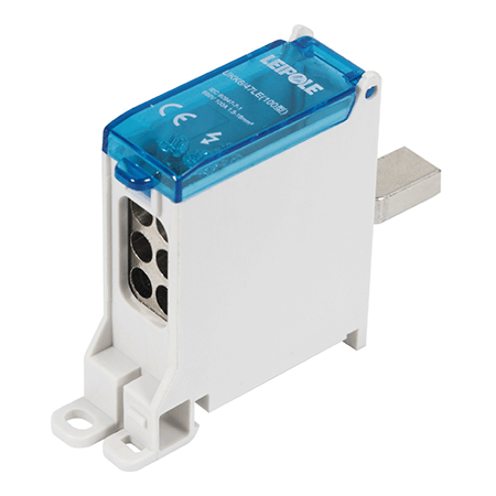 Визуальный вид Распределительный блок на DIN-рейку Leipole UKK6/47LE/6x10 один вход/шесть выходов - дополнительное фото