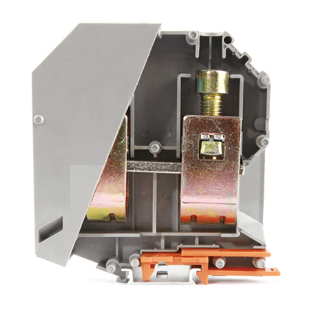 Визуальный вид Клеммная колодка винтовая серая Leipole JUKH240 - дополнительное фото