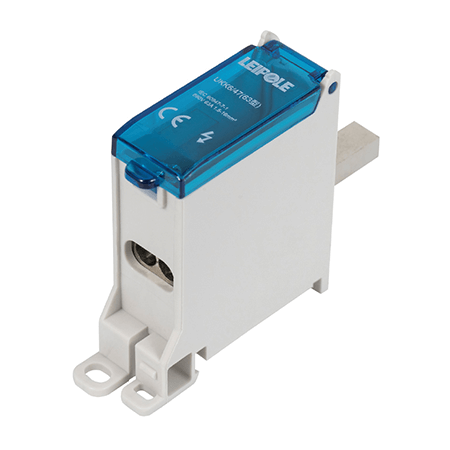 Визуальный вид Распределительный блок на DIN-рейку Leipole UKK6/47/2x10 один вход/два выхода - дополнительное фото