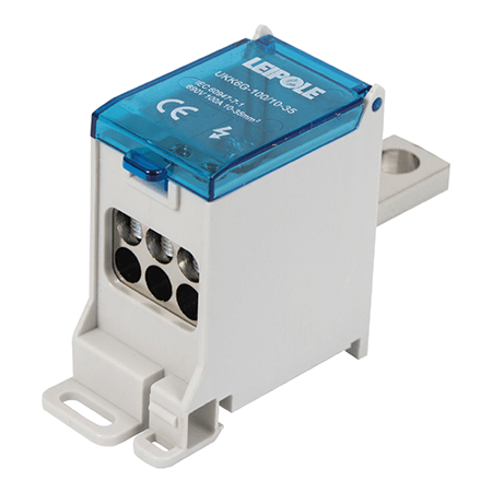 Визуальный вид Распределительный блок на DIN-рейку Leipole UKK6G-100/10-35/6x16 один вход/шесть выходов - дополнительное фото