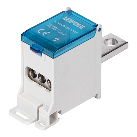 Визуальный вид Распределительный блок на DIN-рейку Leipole UKK6G-100/10-35/3x16 один вход/три выхода - дополнительное фото