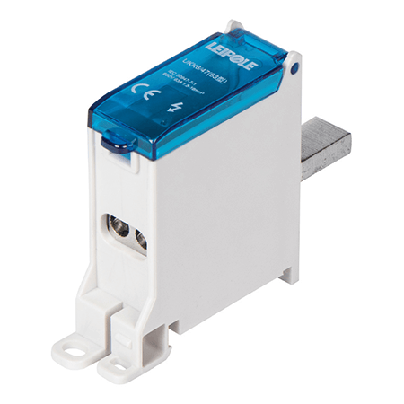 Визуальный вид Распределительный блок на DIN-рейку Leipole UKK6/47LE/2x10 один вход/два выхода - дополнительное фото