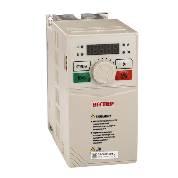 Визуальный вид Однофазный преобразователь частоты Веспер E5-8600-007Н - дополнительное фото