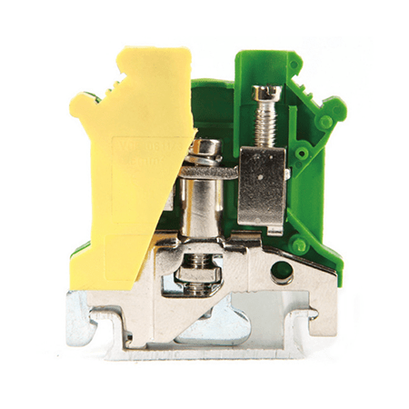 Визуальный вид Клемма винтовая заземляющая КВИ Leipole JUSLKG6 желто зеленая - дополнительное фото