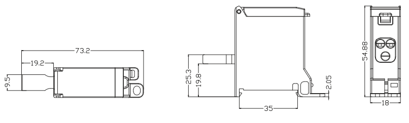 Габаритные размеры распределительных блоков Leipole UKK6/47LE